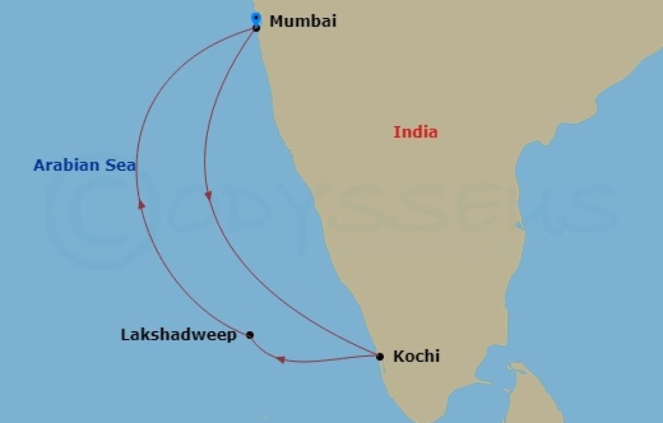 Cordelia Cruise 5 Nights | Mumbai-kochi-Lakshadweep-Mumbai